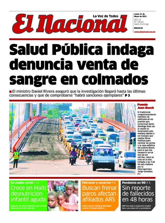 Impreso del lunes 31 de mayo 2021