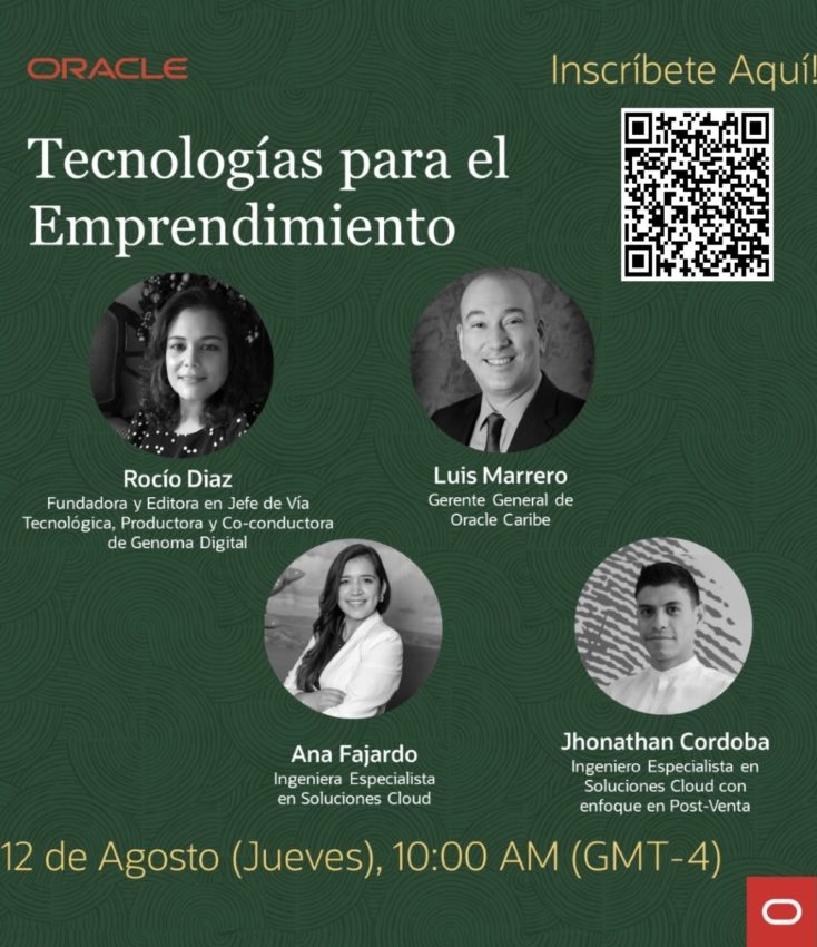 Oracle y Viatec invitan al webinar “Tecnologías para Emprendimiento”