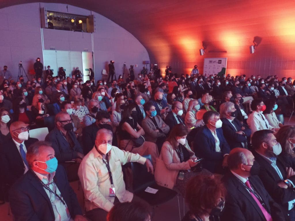 Aspecto del público que asistió a la apertura den Madrid, de Iberseries Platino Industria.