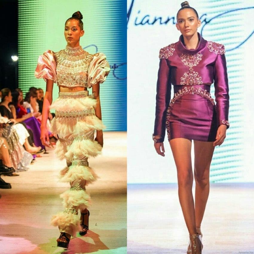 La colección “Metallic”, de la diseñadora dominicana Giannina Azar, dio apertura al República Dominicana Fashion Week.