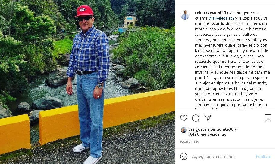 Ultima publicación de Reinaldo Pared Pérez en Instagram.