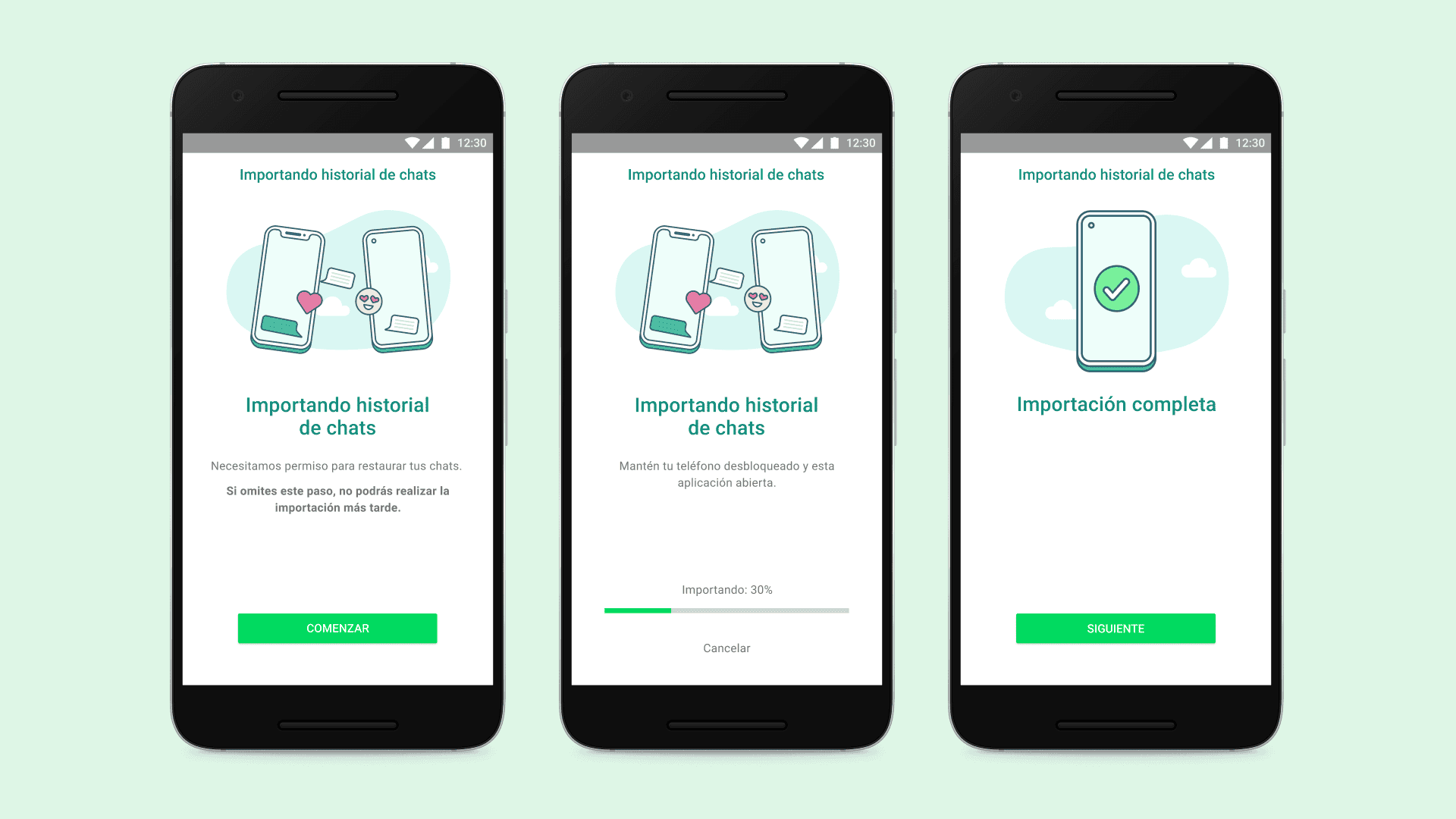 Pasos para cambiar tus chats de WhatsApp de iOS a tu smartphone
