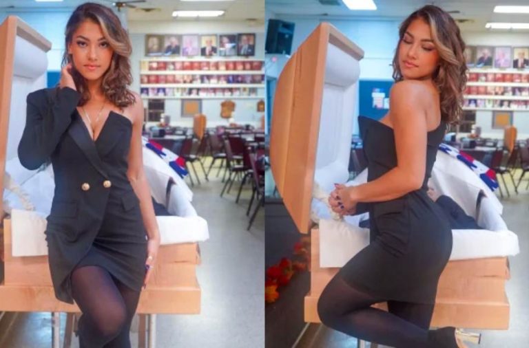 “Influencer” que posó frente féretro de su padre se defiende