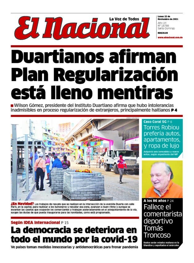 Impreso lunes 22 noviembre 2021
