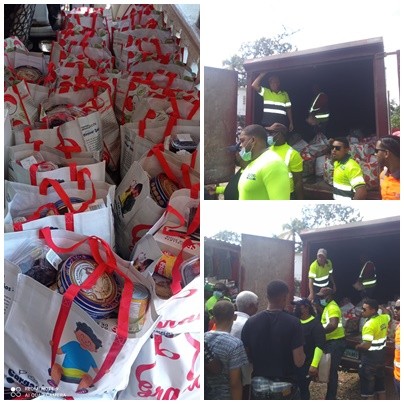 Entrega cajas navideñas