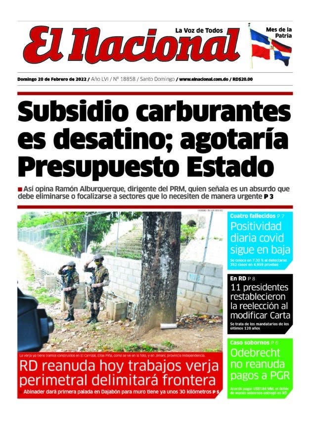 Impreso domingo 20 de febrero 2022