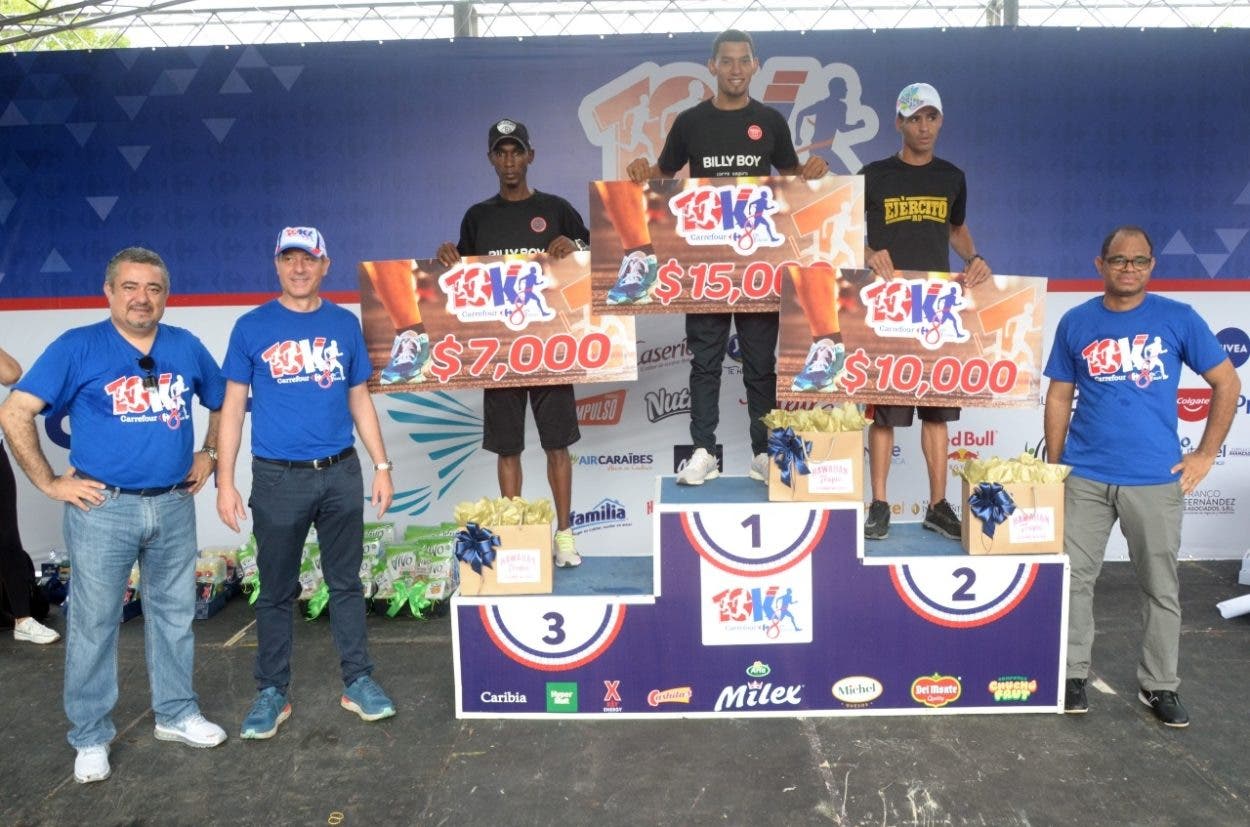 Soranyi Ramírez y Amaury Rodríguez conquistan 8va edición Carrefour 10K