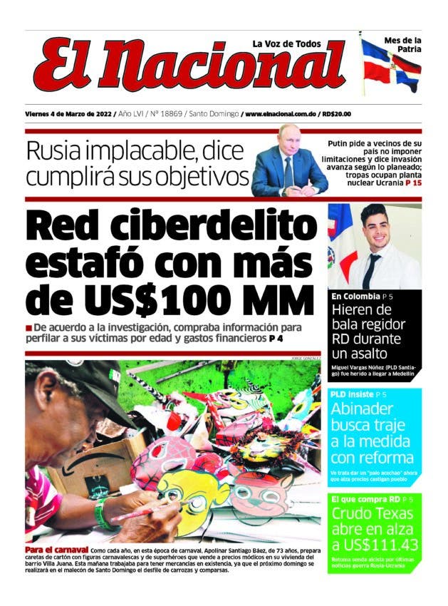 Impreso viernes 4 de marzo 2022