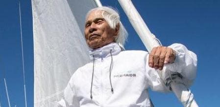 Japonés de 83 años aspira a fijar récord cruzando el Pacífico a vela
