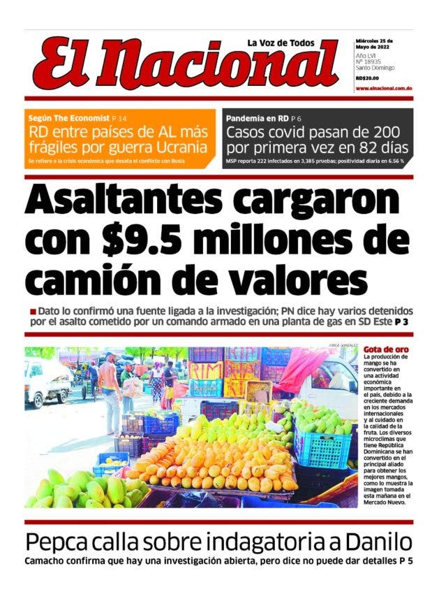 Impreso miércoles 25 mayo 2022