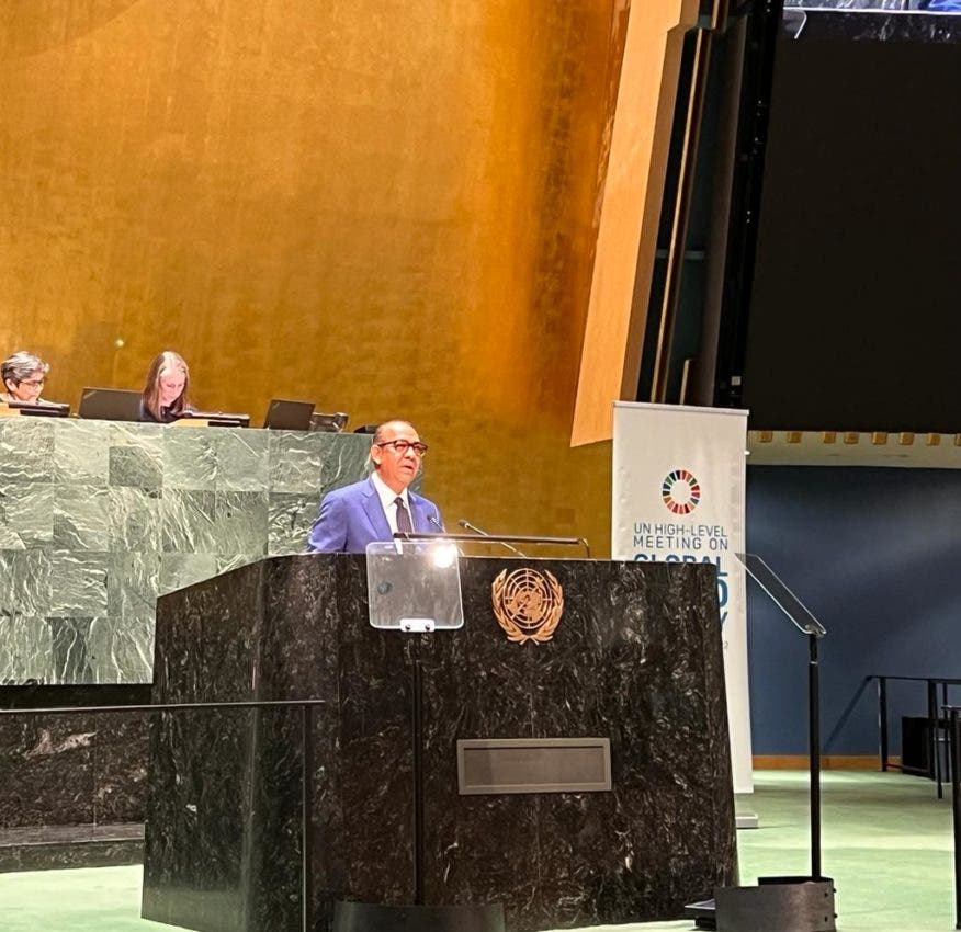 El ministro Deligne Ascención interviene este jueves ante la Asamblea General de la ONU.