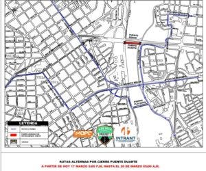 Estas son las rutas alternas por cierre del puente Duarte desde este viernes