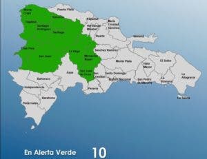COE sube nivel de alerta verde para 10 provincias