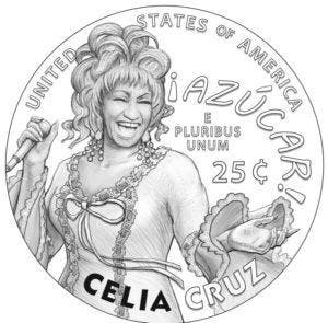 Acuñan moneda de 25 centavos de dólar en honor a Celia Cruz y su grito «¡Azúcar!»
