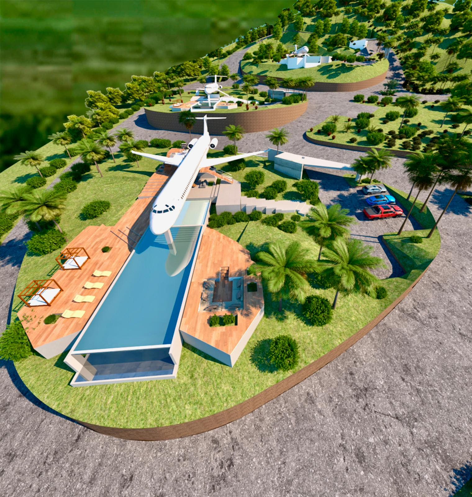 Grupo 7Palms presentó Volaville, un proyecto hotelero de aviones con un concepto inédito
