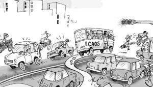Caos en el tránsito