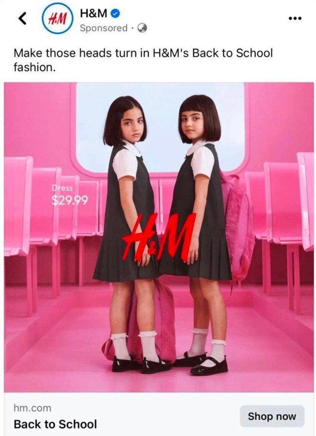 H&M retira anuncio tras recibir críticas por sexualizar a niñas