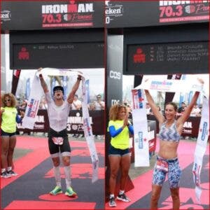 El brasileño Santos y la dominicana Schaupp brillan en el Ironman 70.3 de Panamá