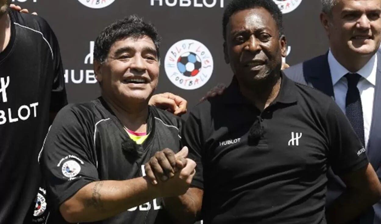 Maradona cumplió su sueño de conocer a Pelé hace 45 años