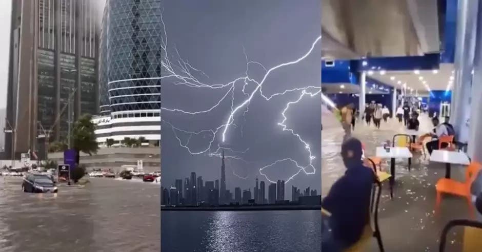 Al menos un muerto en las mayores lluvias en 75 años en Emiratos Árabes Unidos