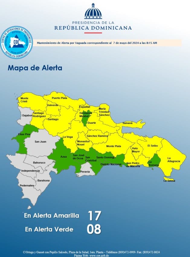 Más lluvias este martes por la tarde, dice Onamet