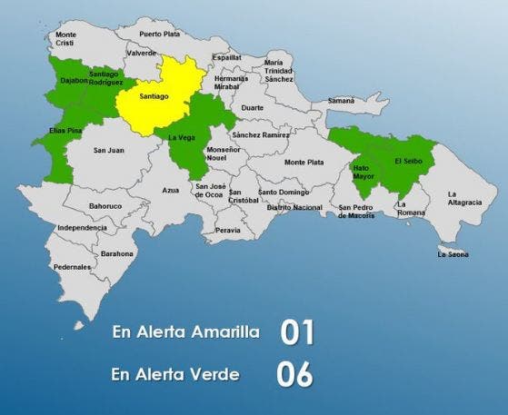 Seis provincias continúan en alerta por vaguada