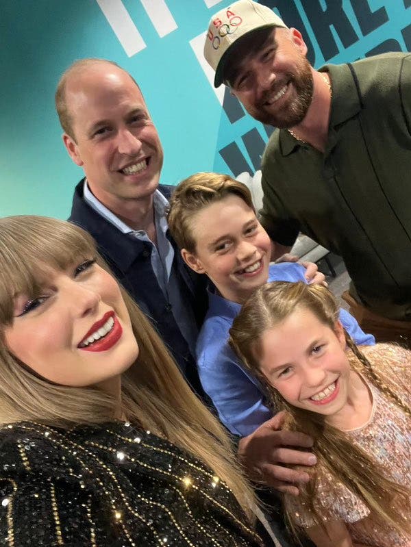 El príncipe Guillermo asiste con Jorge y Carlota al concierto de Taylor Swift en Londres