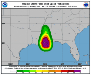 Francine se degrada a depresión tras causar inundaciones en Nueva Orleans, EEUU