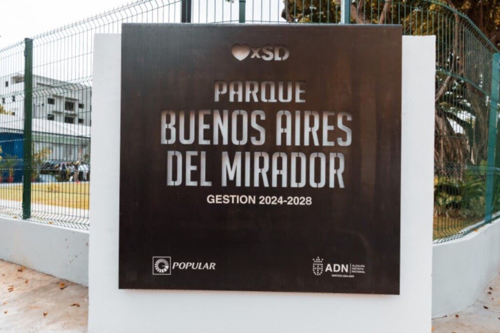 Popular y Alcaldía del DN remozan parque Buenos Aires del Mirador