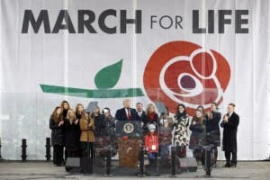 Trump promete respaldo a activistas antiaborto en «Marcha por la Vida»