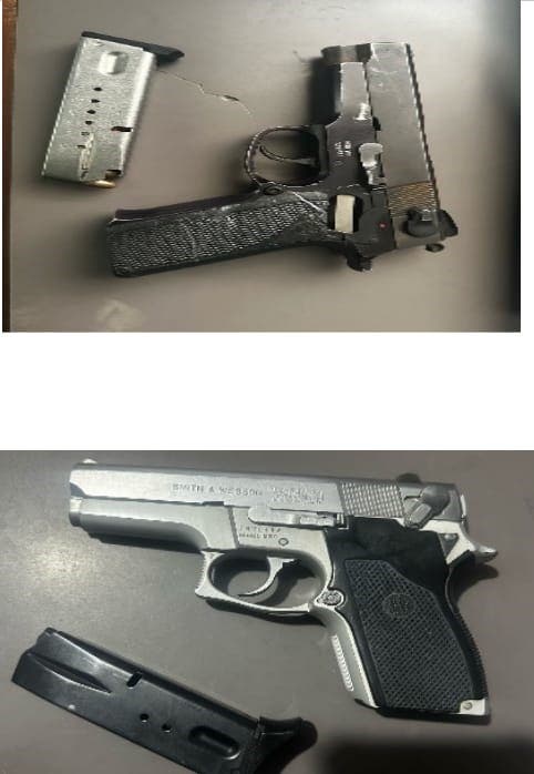 Armas recuperadas por la Policía tras el robo