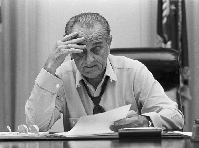 El presidente Lyndon B. Johnson