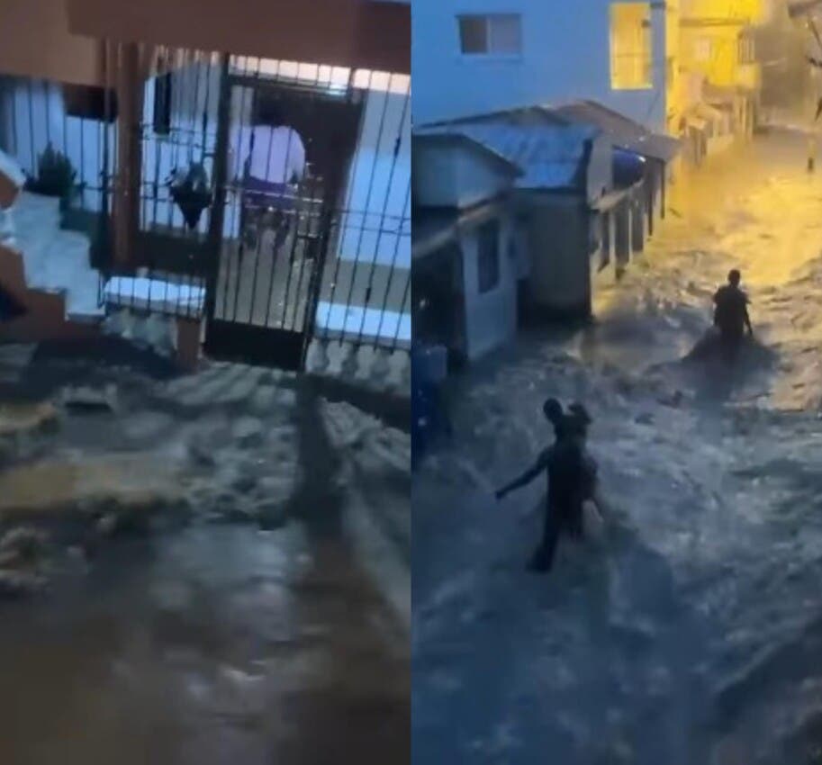 Aguaceros afectan el Cibao: 4 comunidades incomunicadas y casi mil personas afectadas