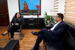 Emma Polanco coordina con Carlos Pimentel acciones de control institucional