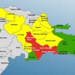 COE emite alerta roja para tres provincias y el Distrito Nacional por vaguada