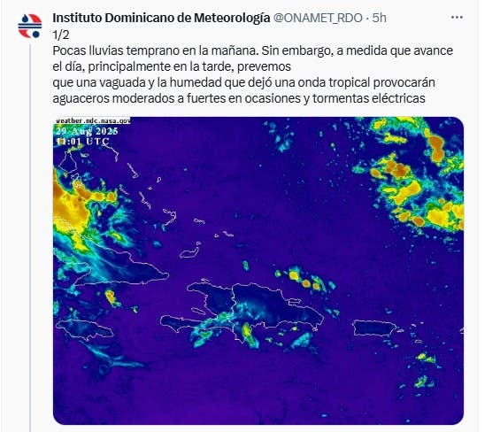 Vaguada provocará aguaceros y posibles granizadas esta tarde