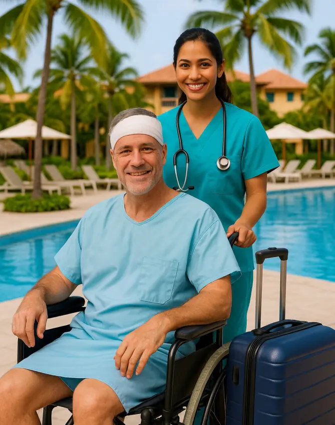 Imagen de turismo salud en República Dominicana generada por IA para El Nacional