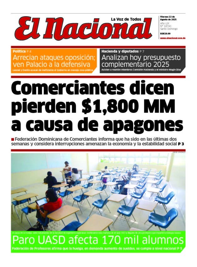 Impreso viernes 22 de agosto 2025