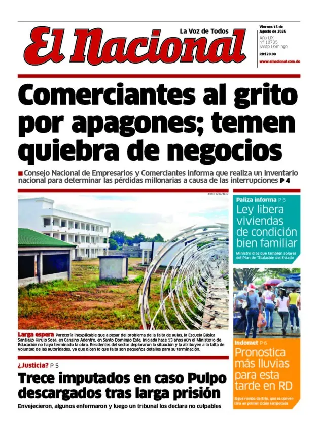 Impreso viernes 15 de agosto 2025