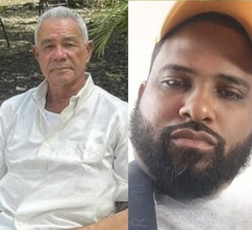 Una composición de fotografía de la víctima, el agricultor Ramón Aníbal Durán García y el homicida, el prestamista Luis Alfredo de León