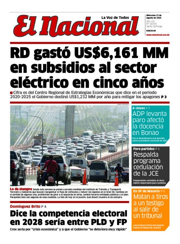 Impreso miércoles 27 de agosto 2025
