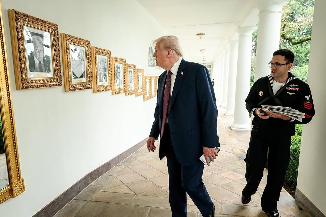 Trump sustituye foto de Biden en galería presidencial, ¿qué colocó?