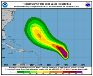 Indomet alerta sobre la inminente intensidad de Gabrielle