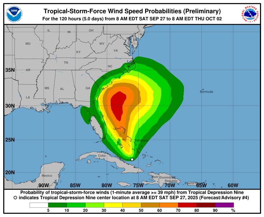 ¡Alerta! Ciclón se convierte en depresión tropical rumbo a Bahamas