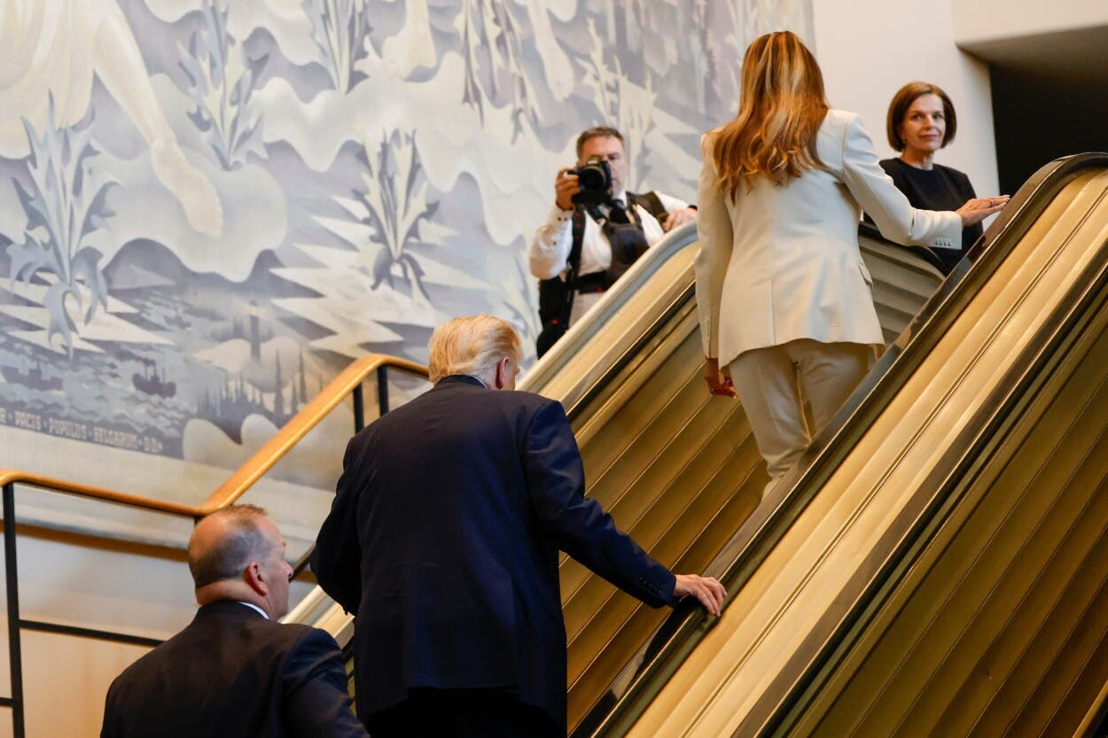 Incidente en escalera mecánica con Trump fue la comidilla del día en la ONU