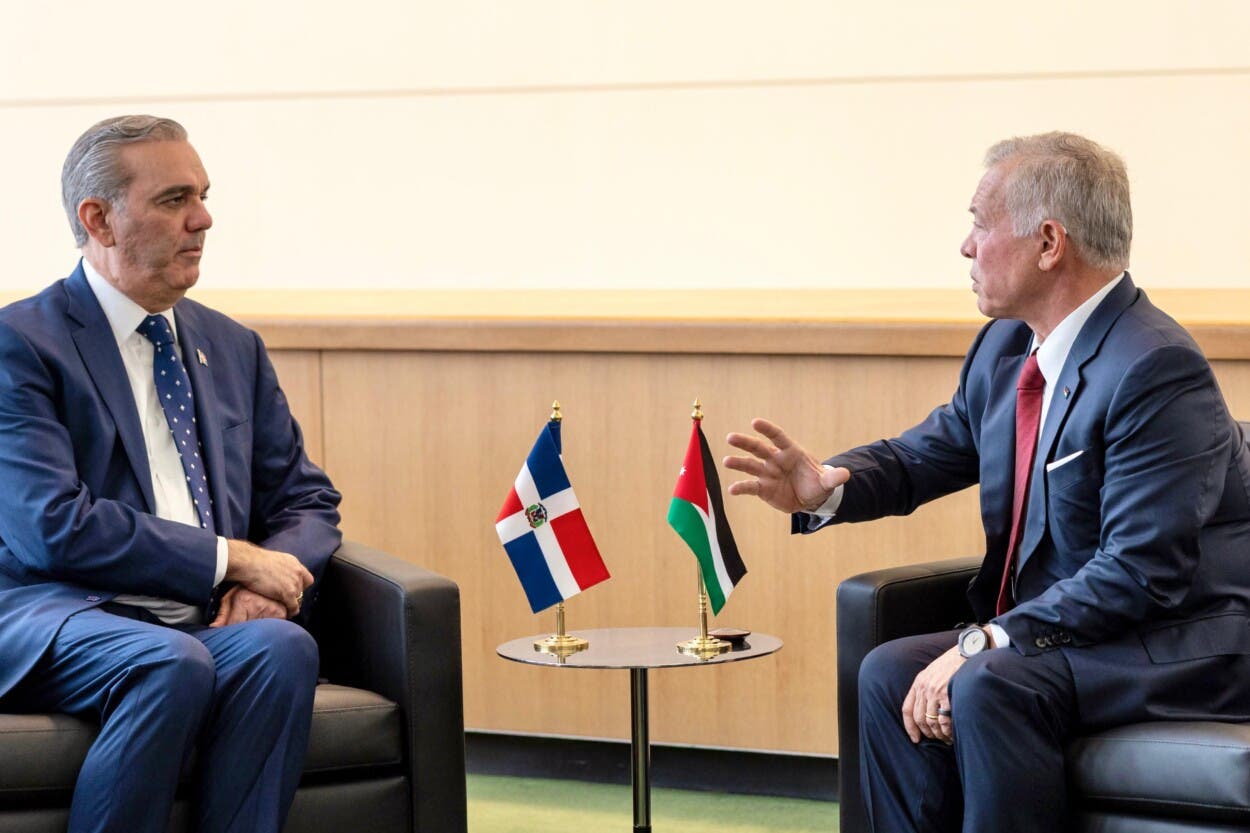Abinader se reúne con el Rey de Jordania Abdalá II bin Al-Hussein