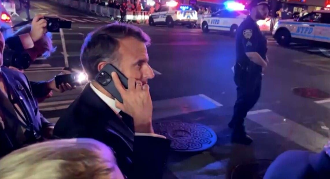 Macron llama a Trump tras ser detenido por caravana en Nueva York