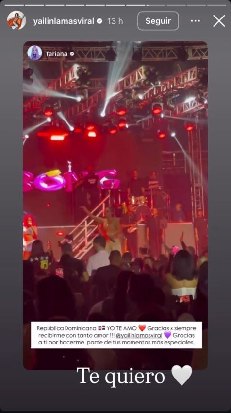 Este sueño no sería posible sin ustedes: Yailin agradece tras concierto en Santiago