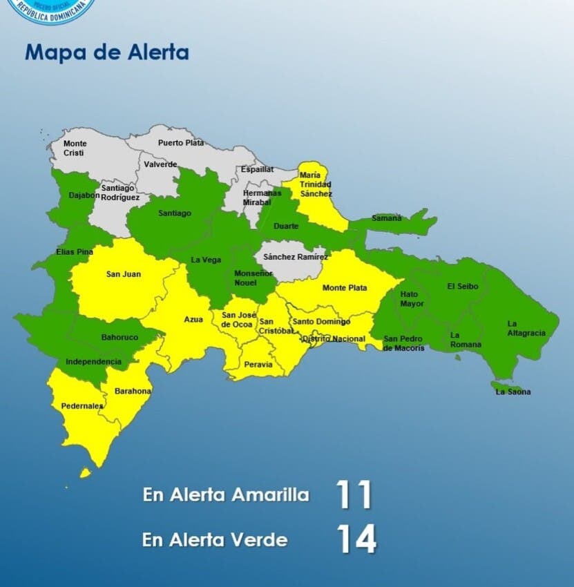 Alerta amarilla en SD y otras provincias: qué zonas están en riesgo y qué medidas tomar