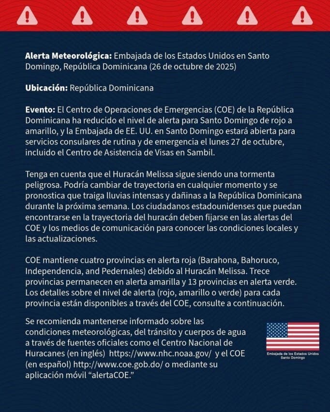 Servicios consulares de EEUU en Santo Domingo vuelven a la normalidad